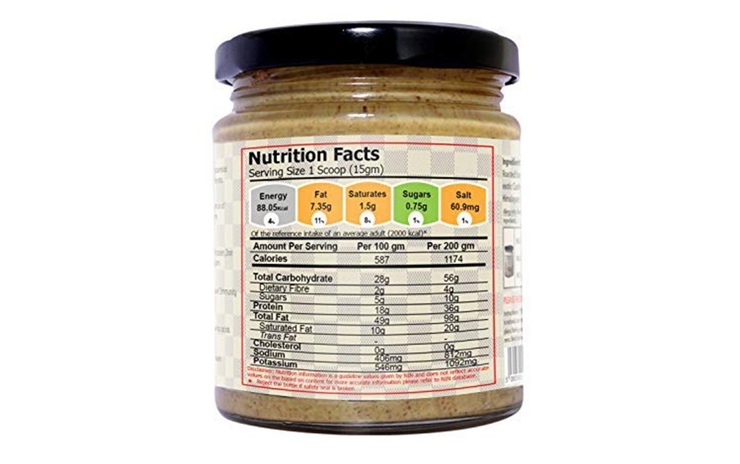 Delicieux All Natural Cashew Butter, Smooth Unsalted   Glass Jar  200 grams
